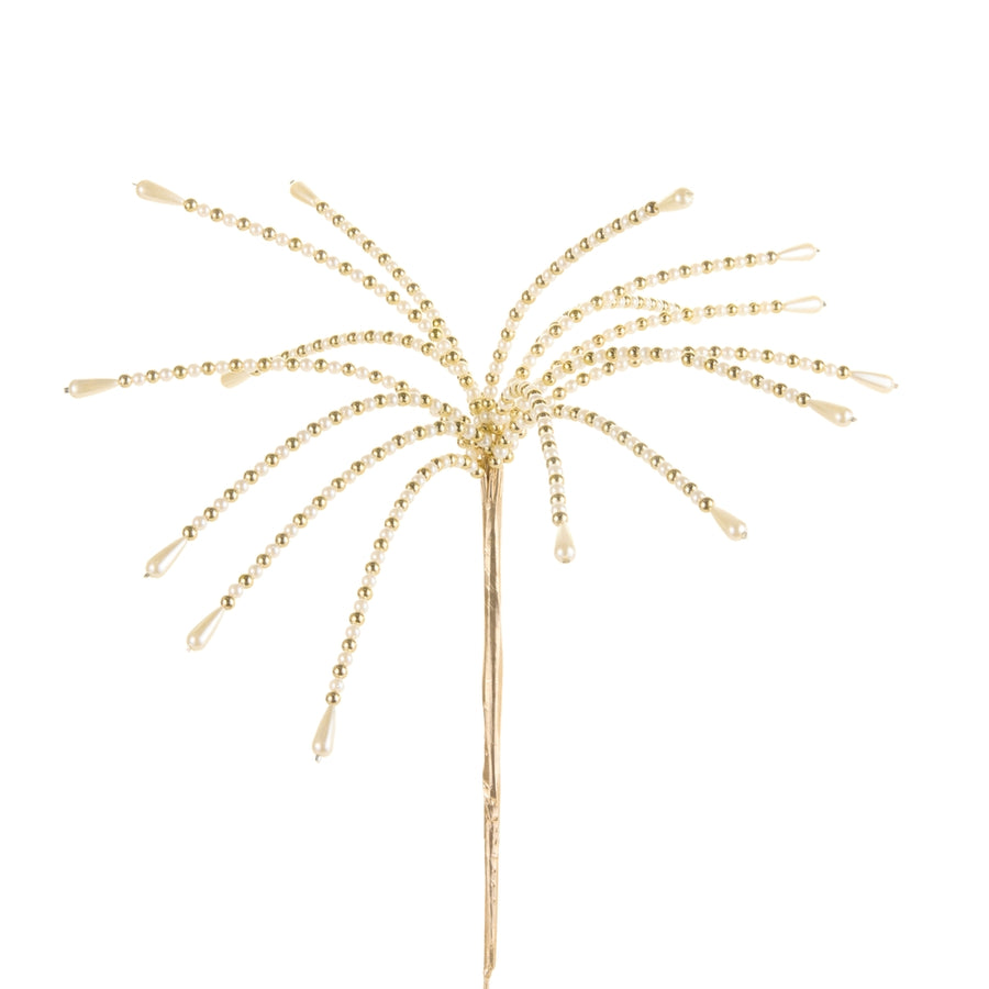 22.5" Gold Bead and Pearl Starburst Pick
