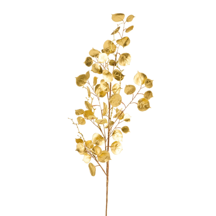 48" Gold Metallic Leaf Branch