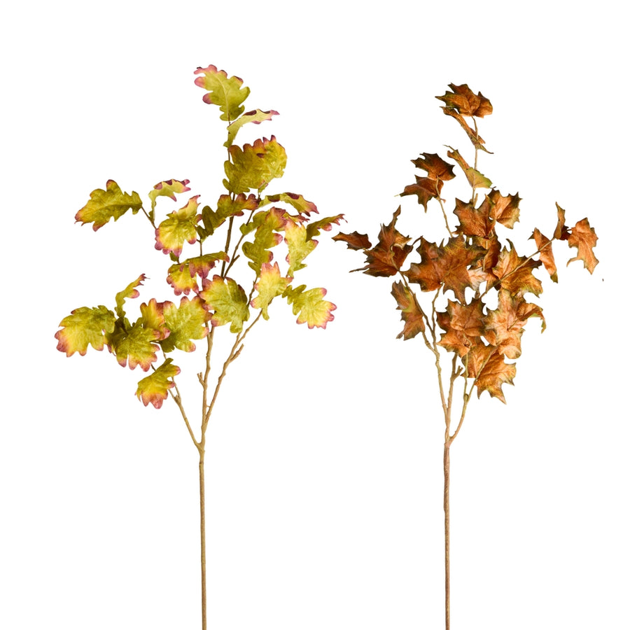 52" Fall Oak and Maple Leaf Spray