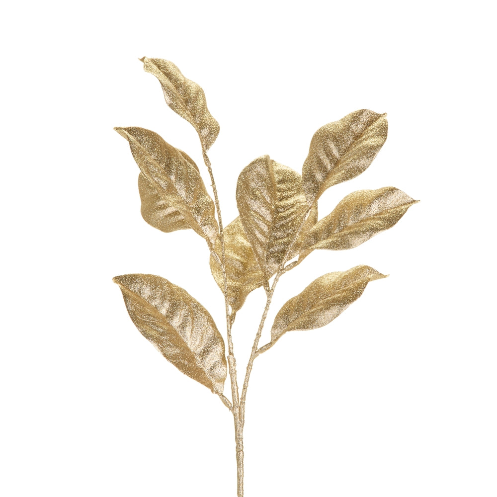 25" Platinum Magnolia Leaf Spray