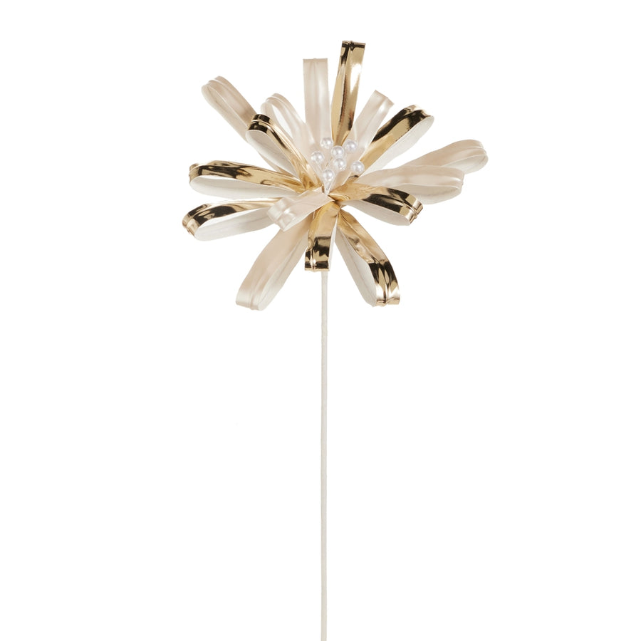 23" Ivory and Gold Pick