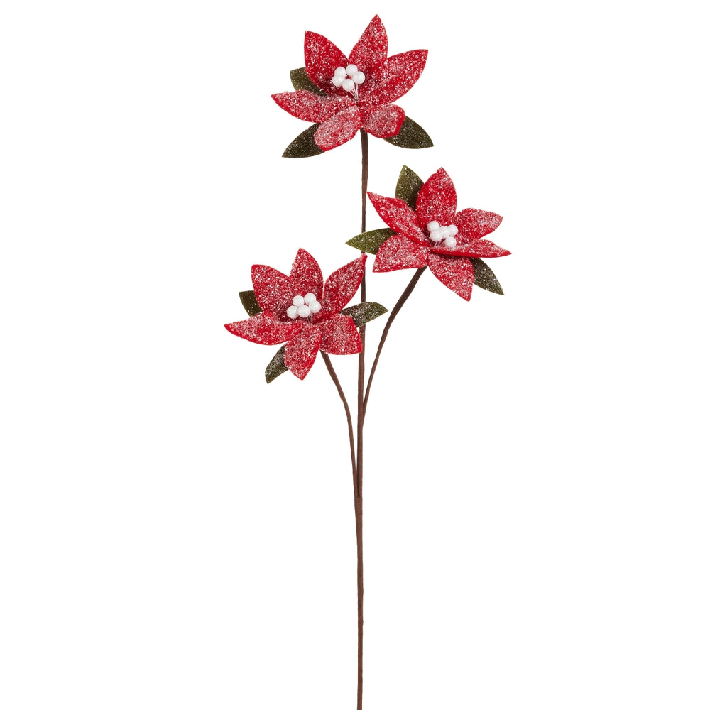 28.5" Poinsettia Spray