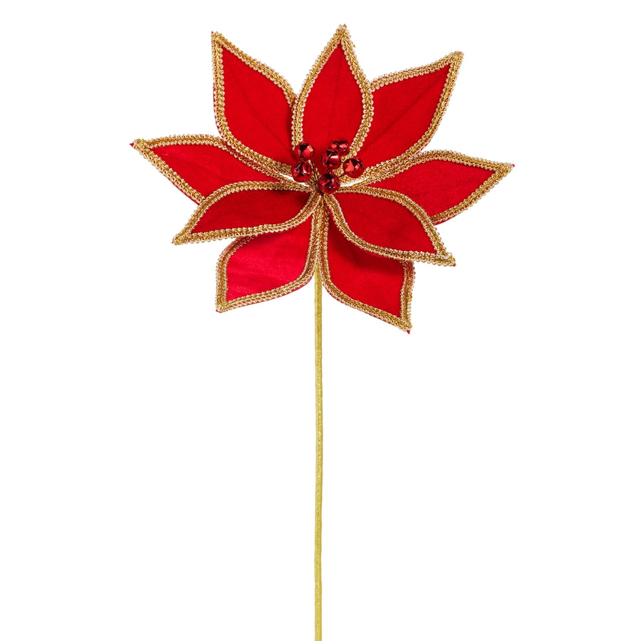 21" Red Velvet Poinsettia