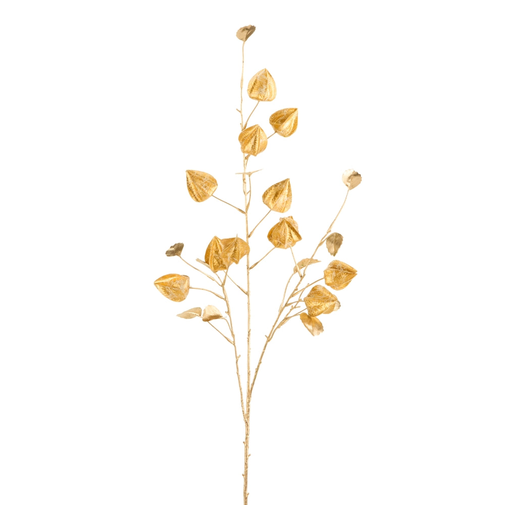 45.5" Metallic Gold Chinese Lantern Branch
