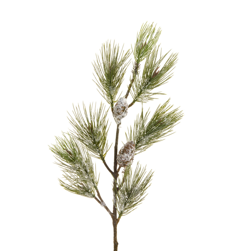 38" Flocked Long Needle Pine Branch