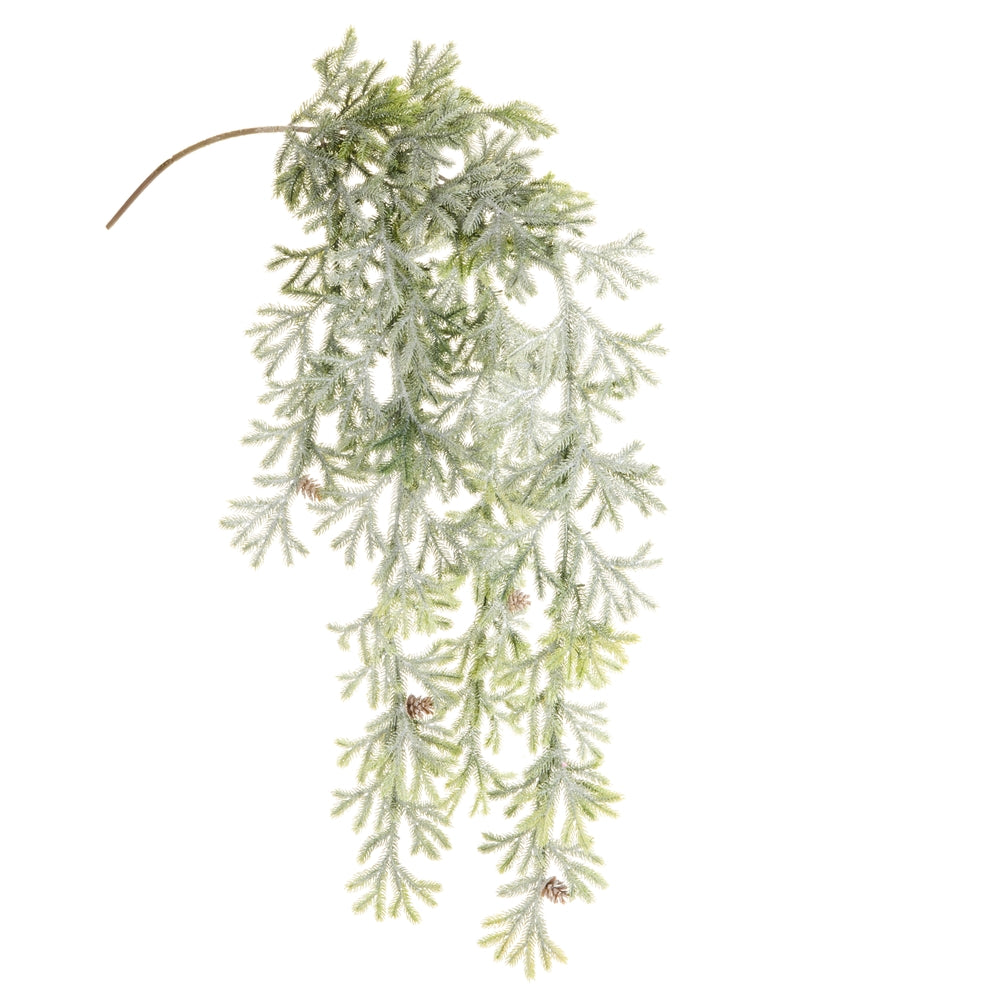48" Iced Pine Hanging Branch