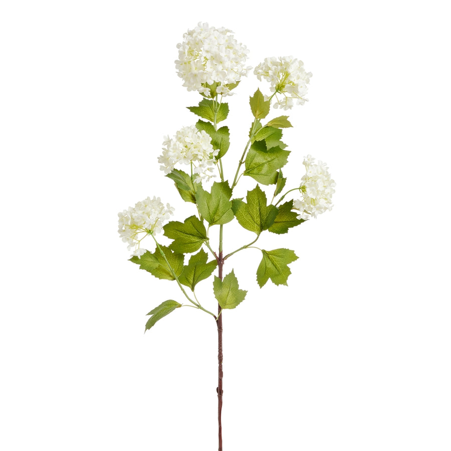 35" White Viburnum Spray