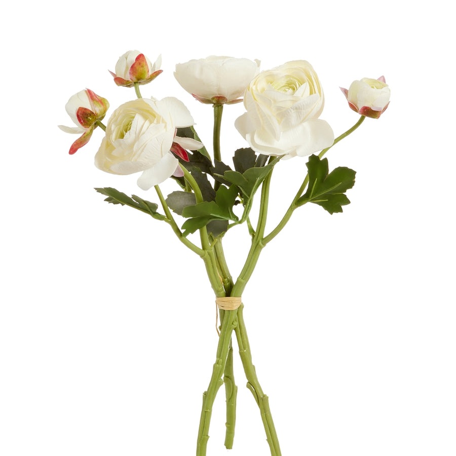 15.5" Real Touch Cream Ranunculus Bundle