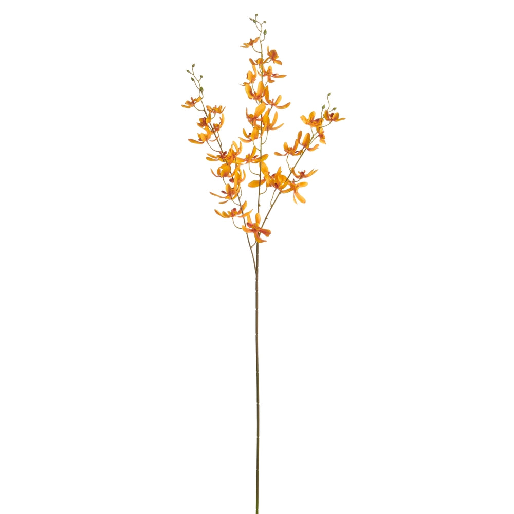39" Orange Dancing Orchid Stem