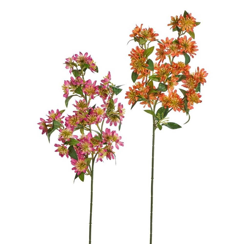26" Pink and Orange Hellebore Spray