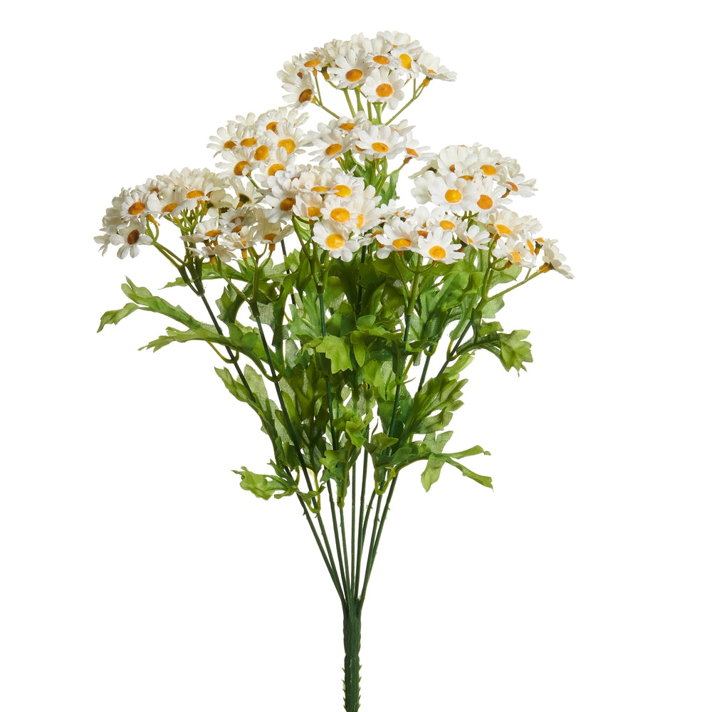 18" White Daisy Bush