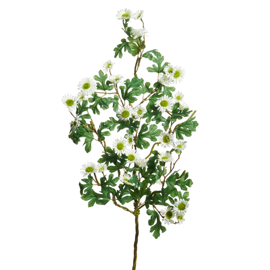 27.5" White and Green Daisy Spray