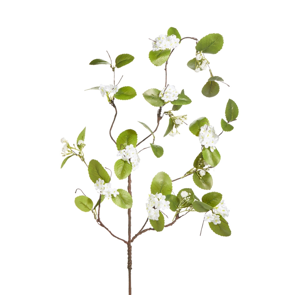 34.5" White Viburnum Spray