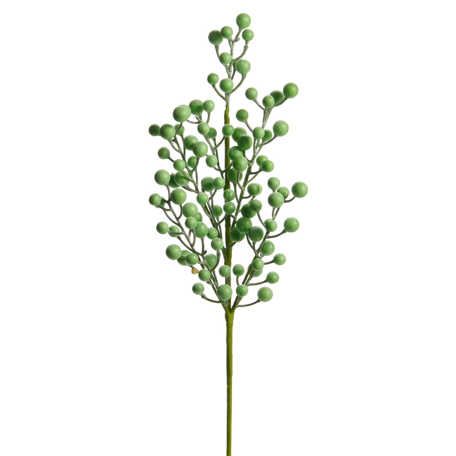 24" Green Sugared Berry Spray