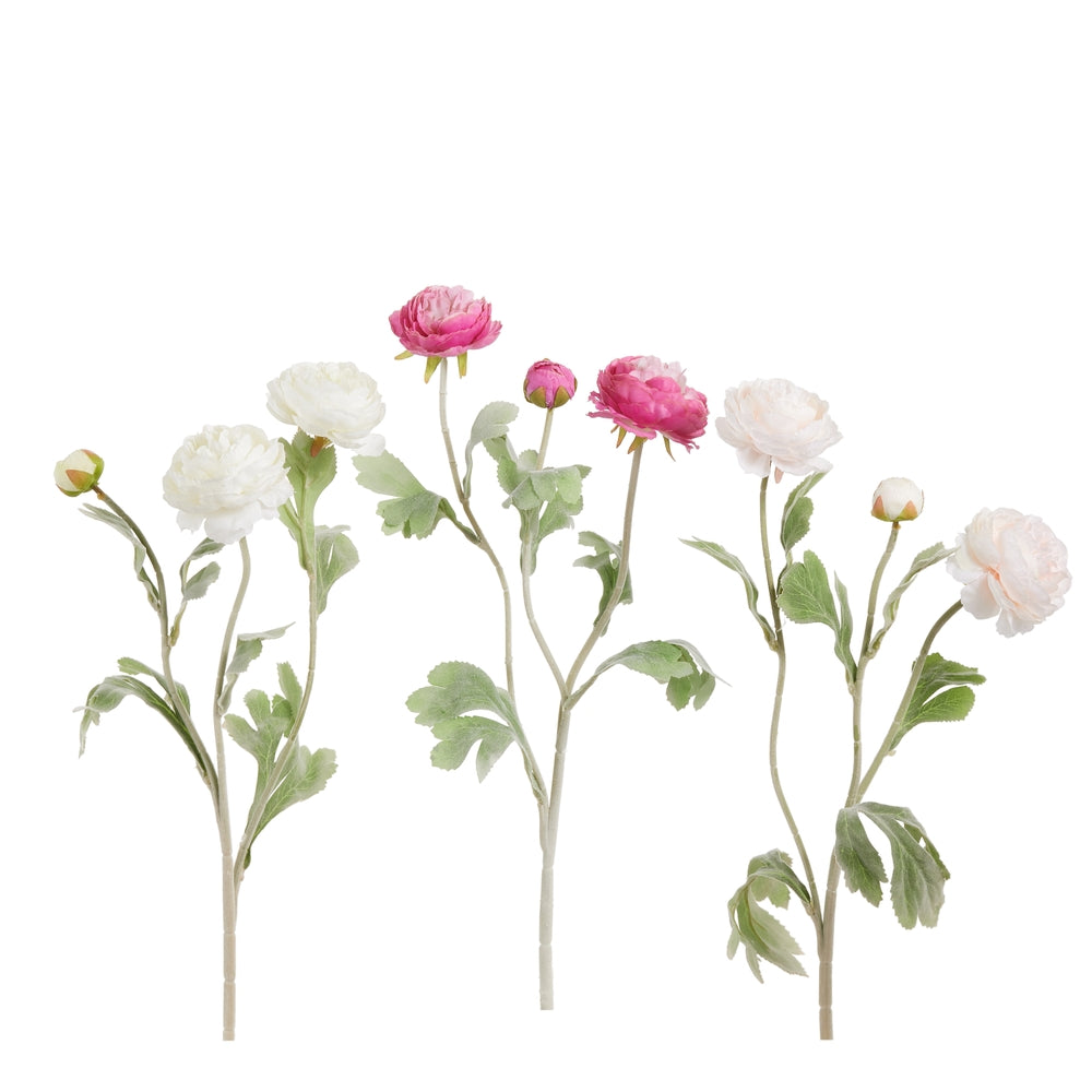 20" Pink Ranuculus Spray