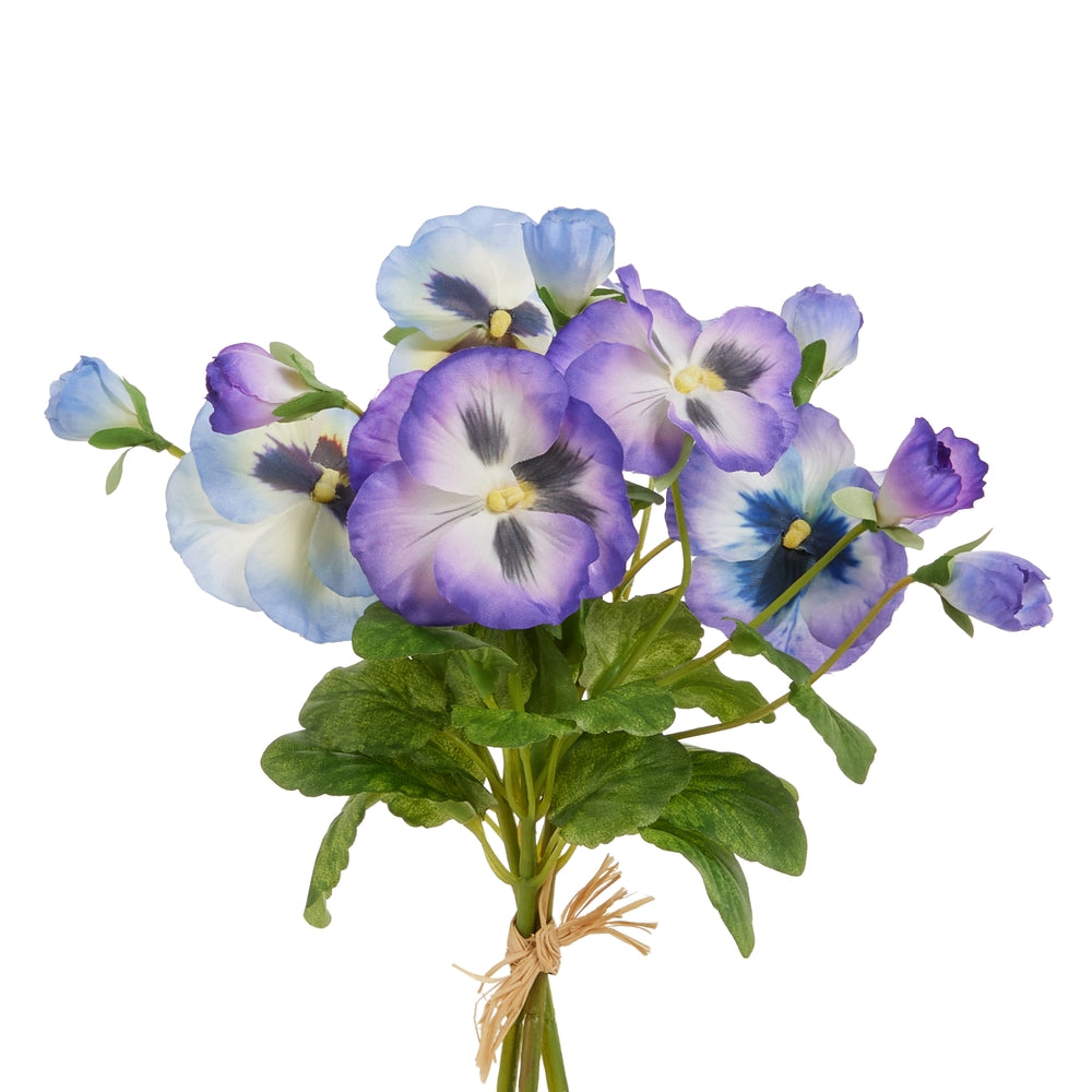 8" Purple and Blue Pansy Bundles