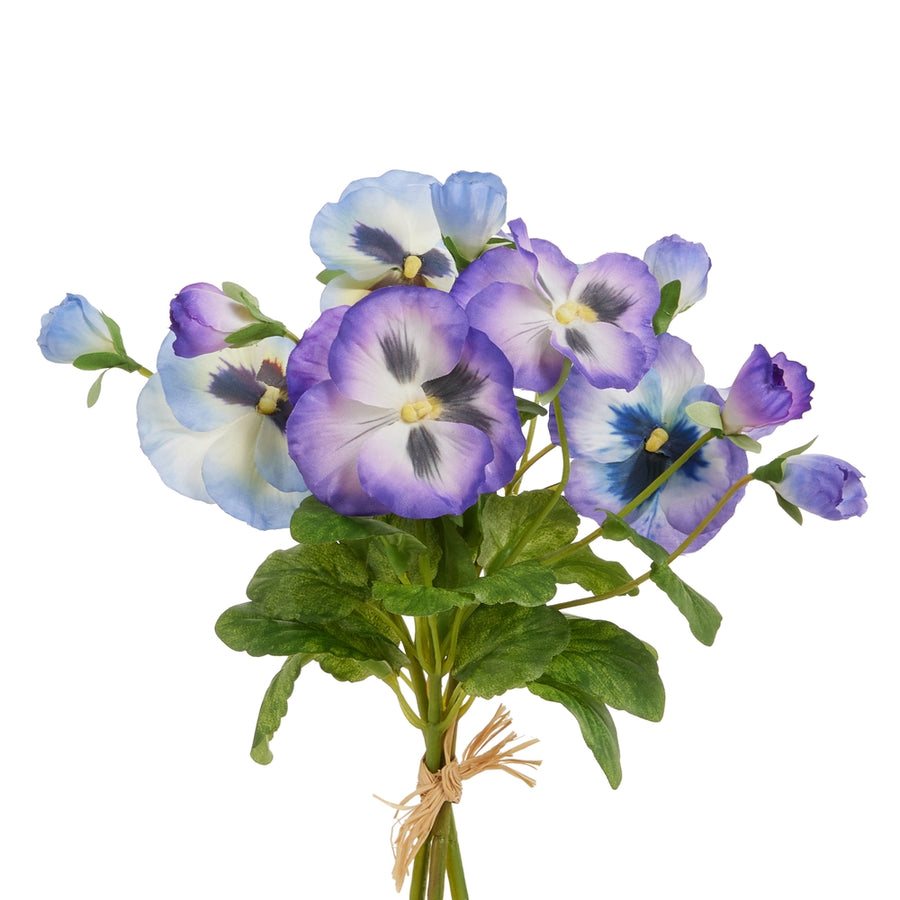 8" Purple and Blue Pansy Bundles