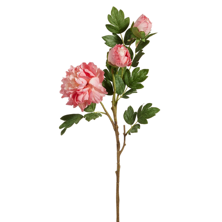 28" Real Touch Pink Peony with Buds