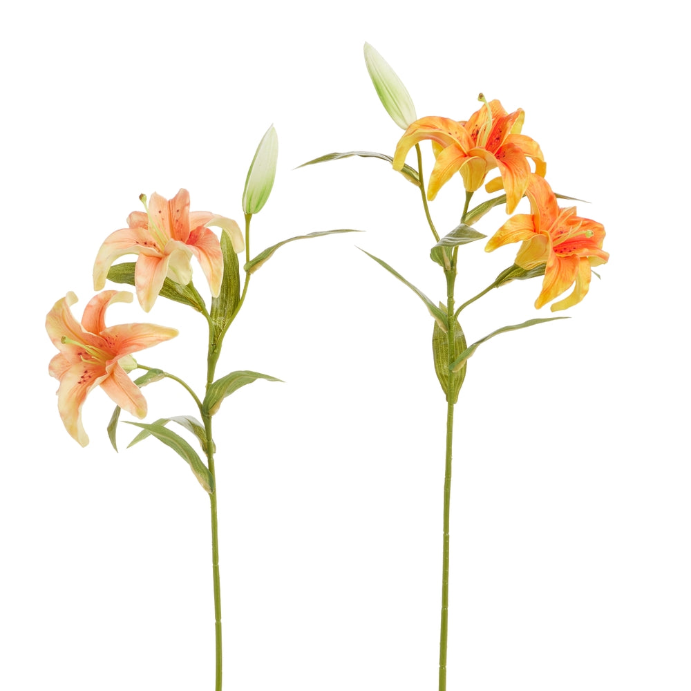 24" Orange Lily Spray