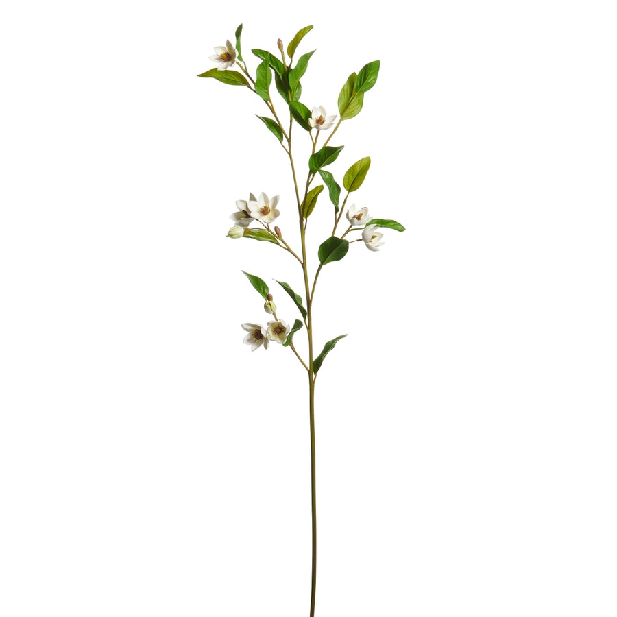 37" White Floral Branch