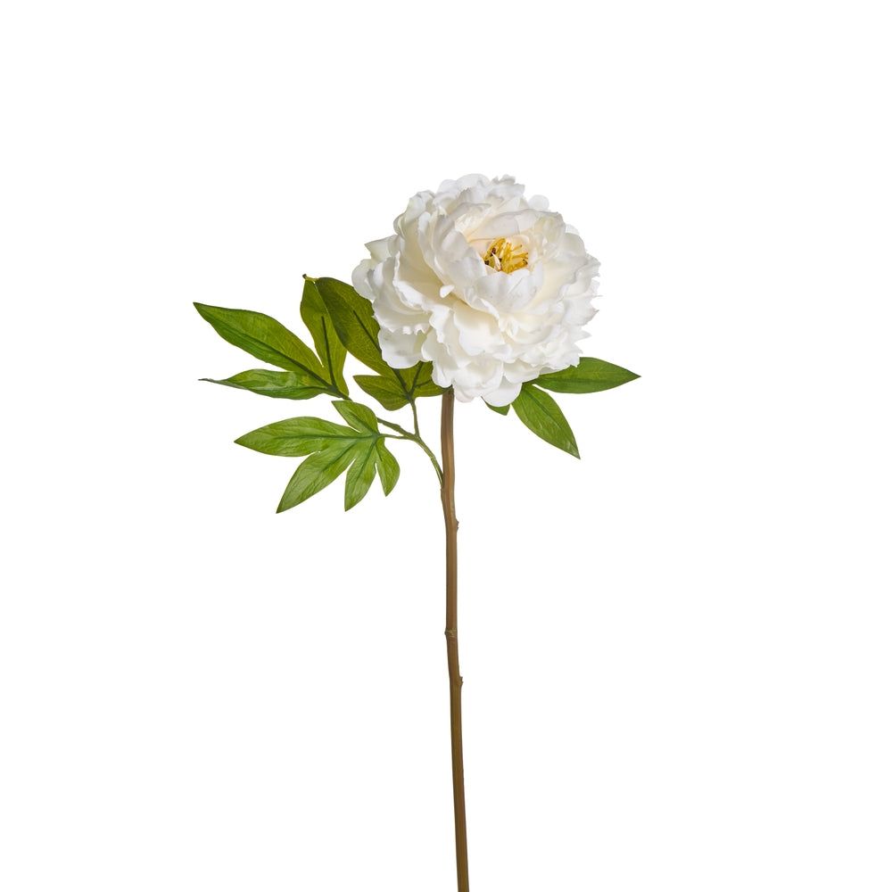 26" Natural touch White Peony