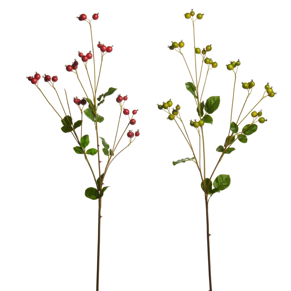 34.5" Red and Green Berry Stem