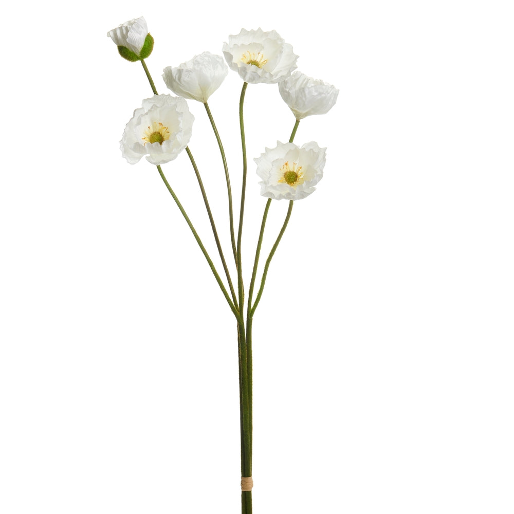 29.5" White Poppy Bundle