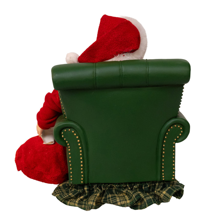 13.5" Fabriché™™ Mistletoe Sleeping Santa Table Piece