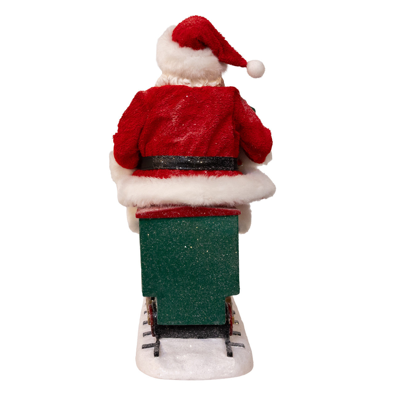 10.5" Fabriché™™ Battery Operated Santa On Light-Up Train