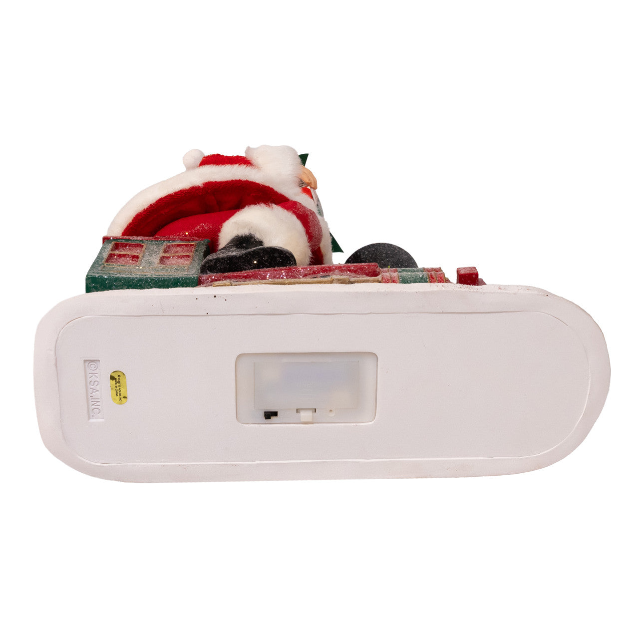 10.5" Fabriché™™ Battery Operated Santa On Light-Up Train