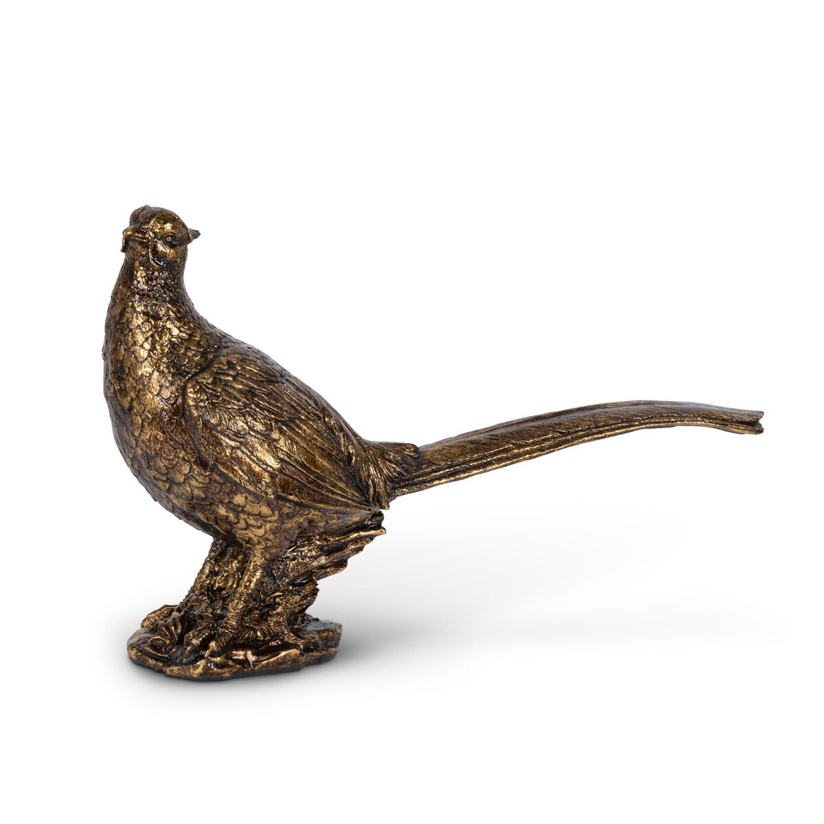 Bronze Resin Tabletop Pheasant, 13.78"L