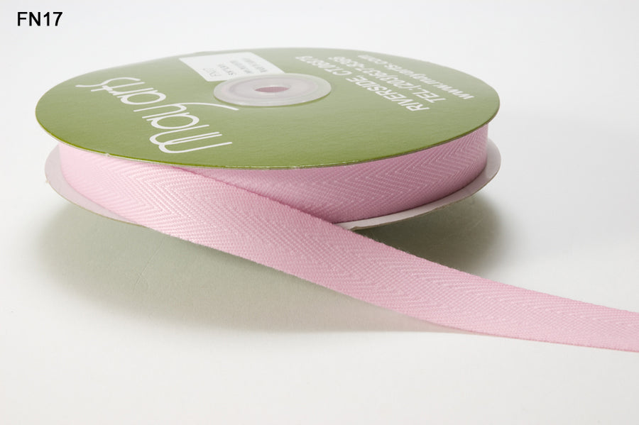 5/8 Inch Light Weight Twill Ribbon with Woven Edge – FN17 – PINK