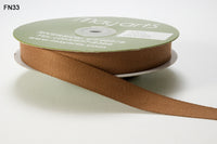 5/8 Inch Light Weight Twill Ribbon with Woven Edge – FN33 – BROWN
