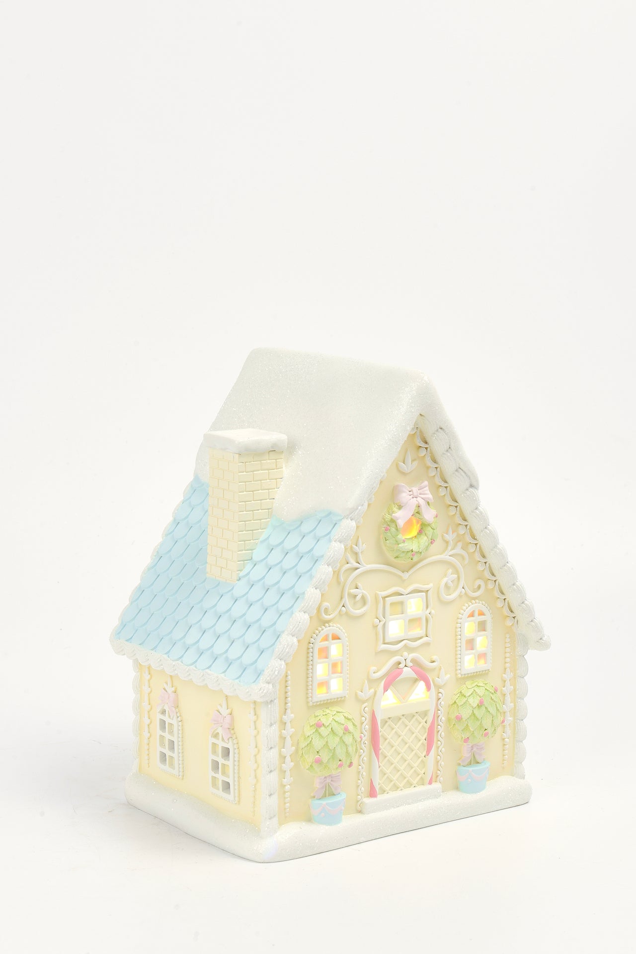 Gingerbread House Village W/Led