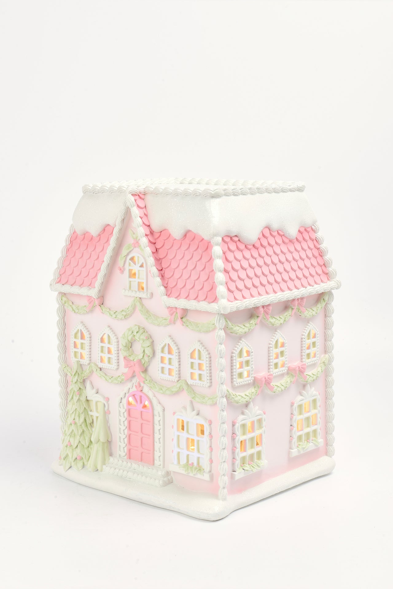 Gingerbread House Village W/Led
