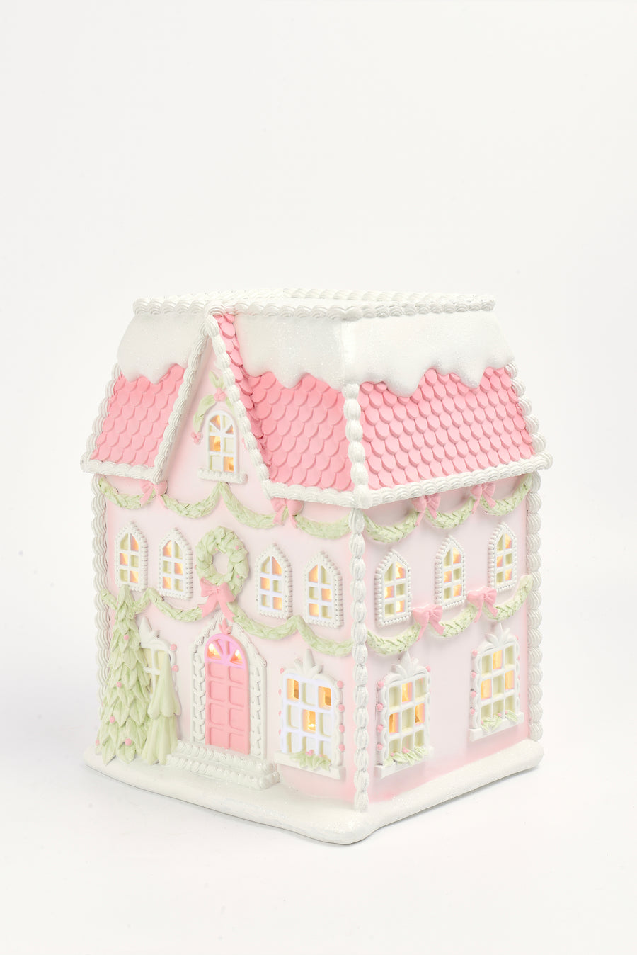 Gingerbread House Village W/Led