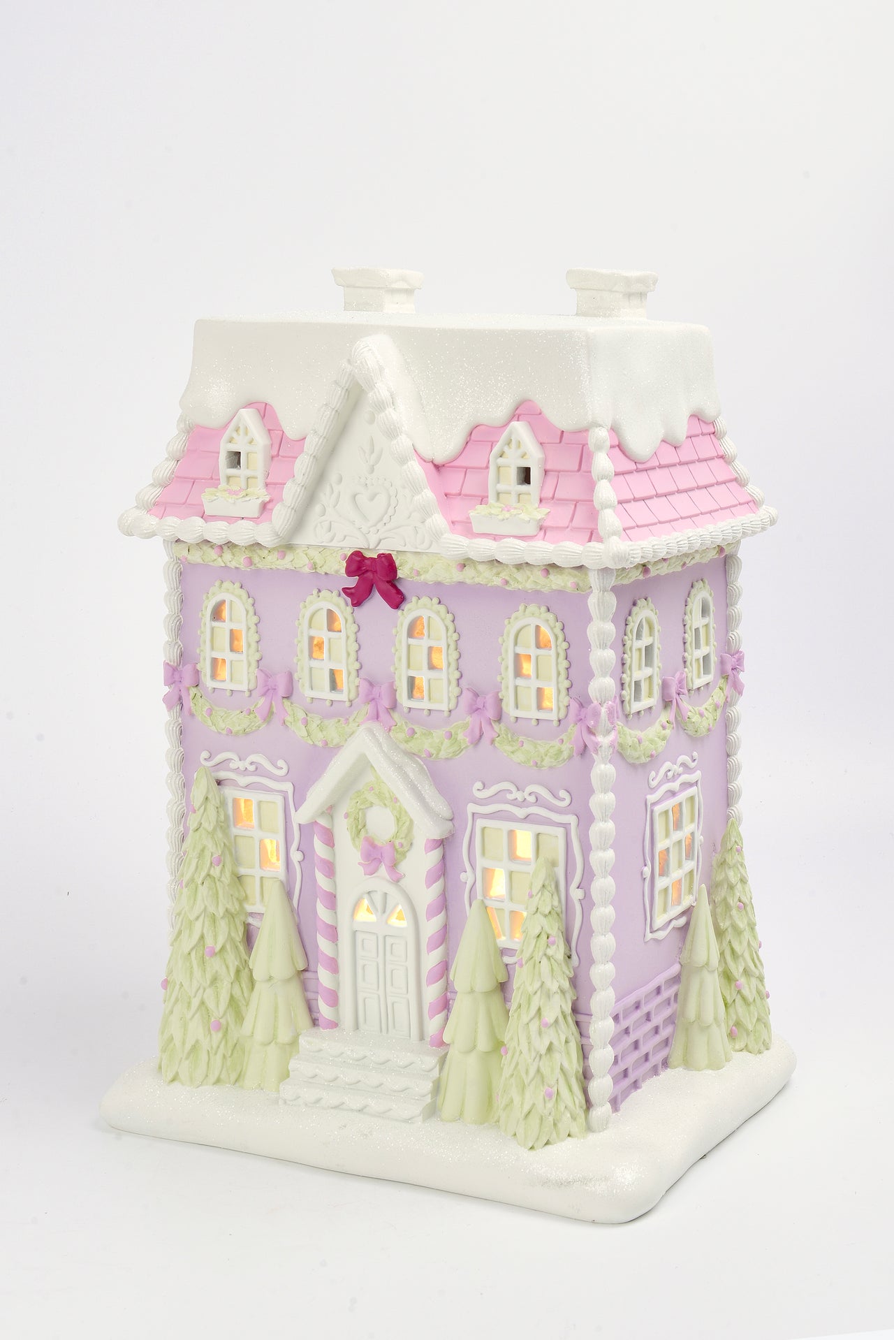 Gingerbread House Village W/Led