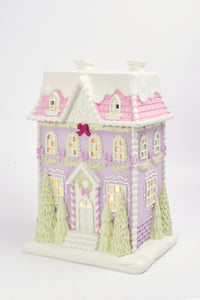 Gingerbread House Village W/Led