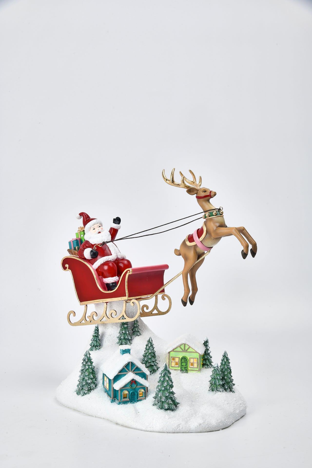 Noel Flying Sleigh W/ Led