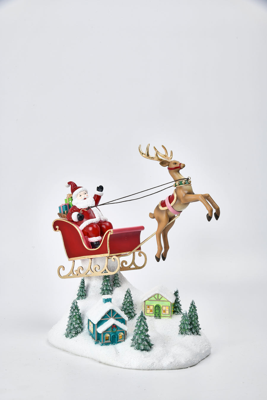 Noel Flying Sleigh W/ Led