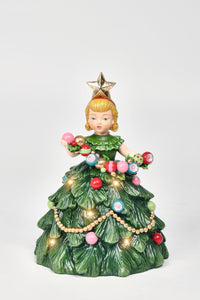 Girl Holding Garland W/ Led
