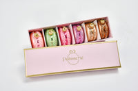 Set Of 6 Christmas Macaron Ornament W/ Pink Giftbox