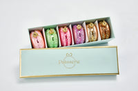 Set Of 6 Christmas Macaron Ornament W/ Green Giftbox