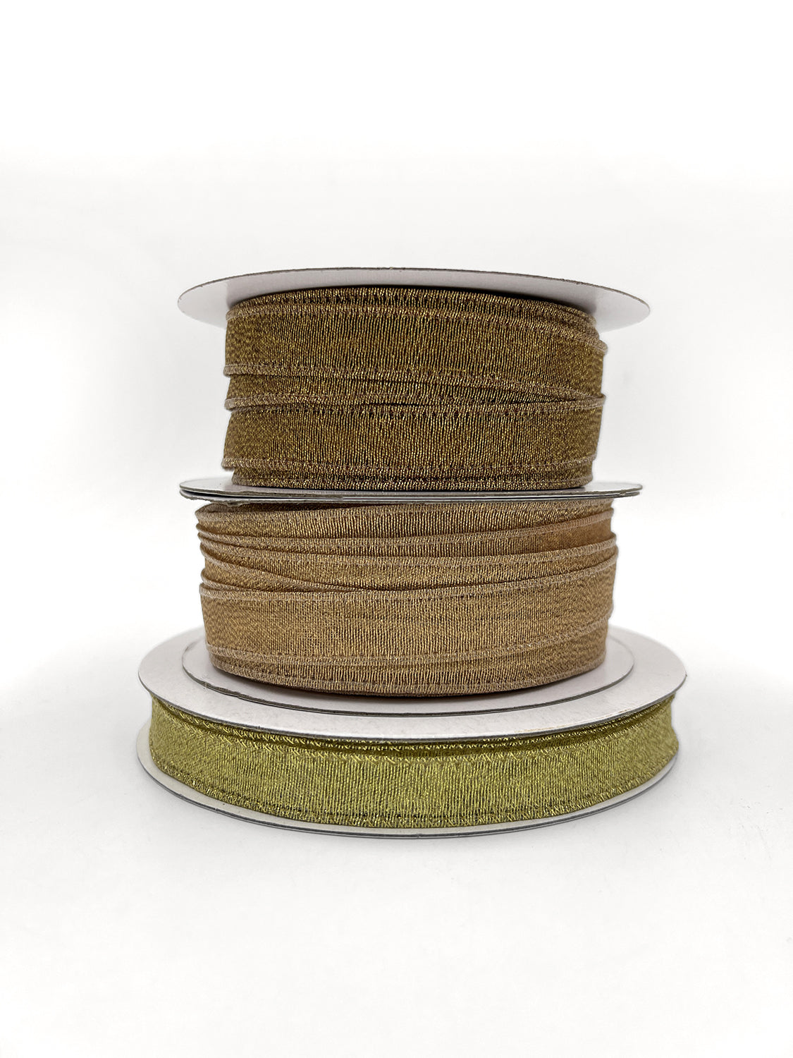 ½ Inch Semi-Sheer Metallic Gold Ribbon