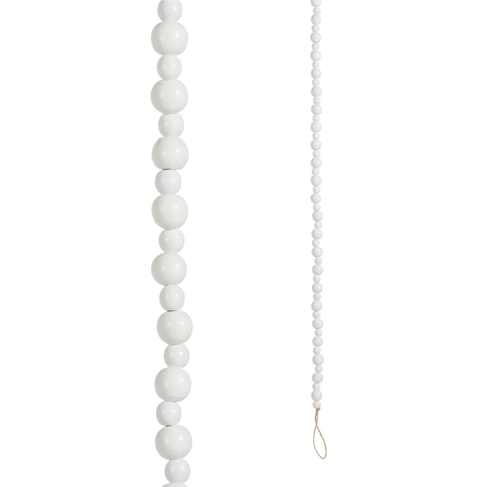 9.25' White Bead Garland