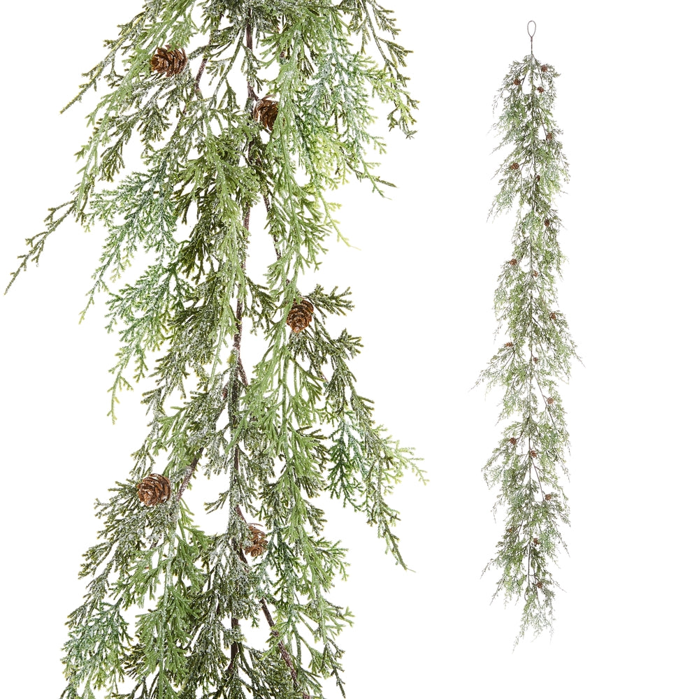6' Iced Cedar Garland