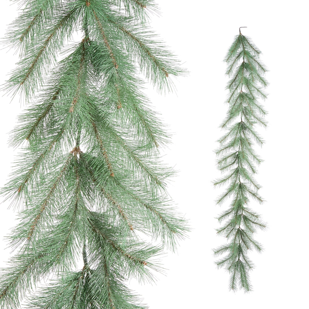 6' Glitter Long Needle Pine Garland