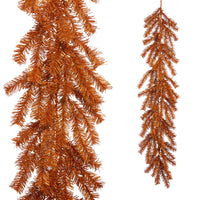 4.5' Orange Tinsel Garland