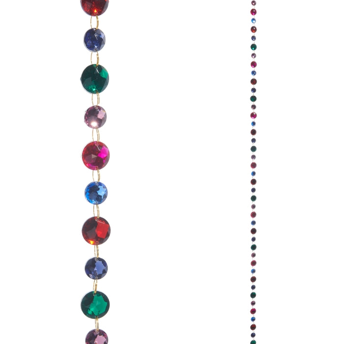 5' Multicolor Jeweled Chain Garland