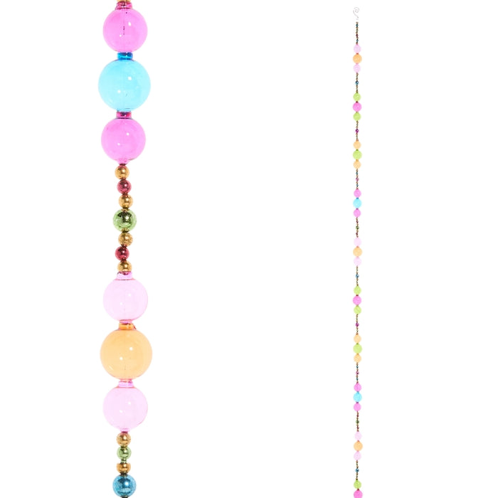Multicolor Bead Garland 6' Glass